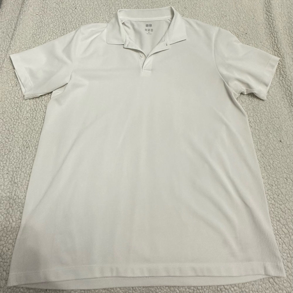 XL Uniqlo White Athletic Polo
